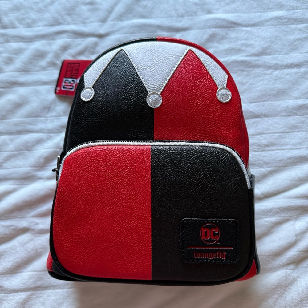 Loungefly DC Harley Quinn Red & Black Mini Backpack